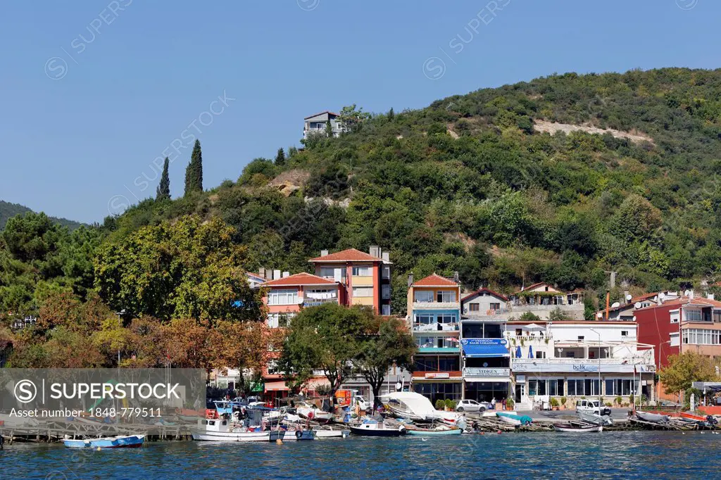 Village of Rumeli Kavagi with the Bosphorus or Bosporus