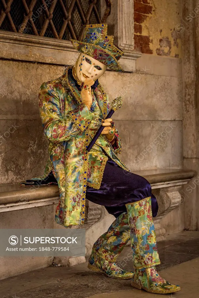 Man dressed in carnival costume