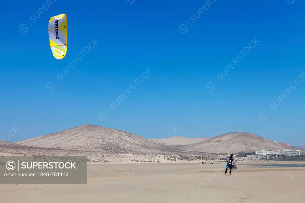 Kitesurfer on the beach
