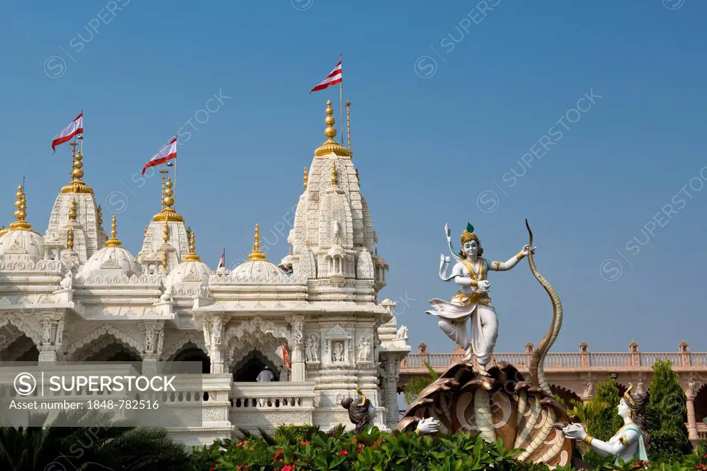 Shri Swaminarayan Mandir, a Hindu temple of the Swaminarayana sect with a statue of the deity Shiva
