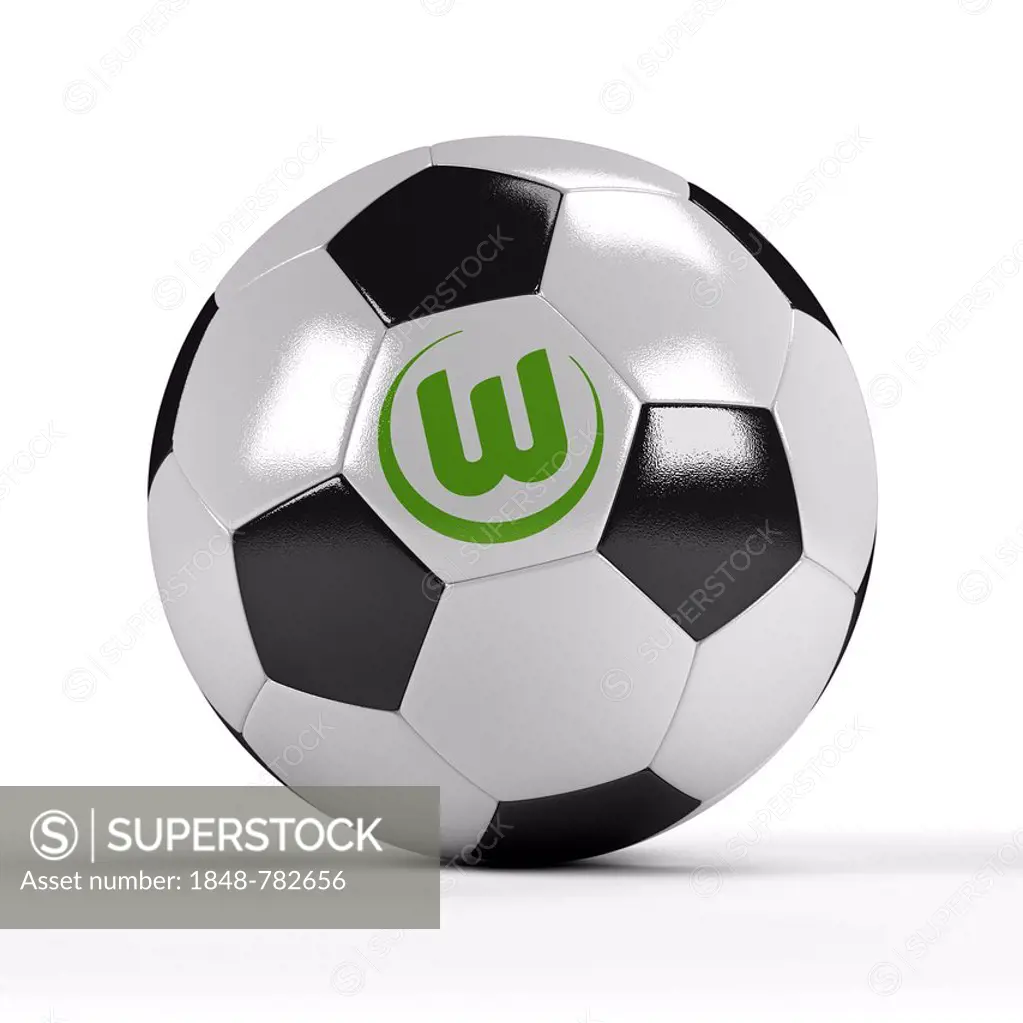 Football with the logo of VfL Wolfsburg