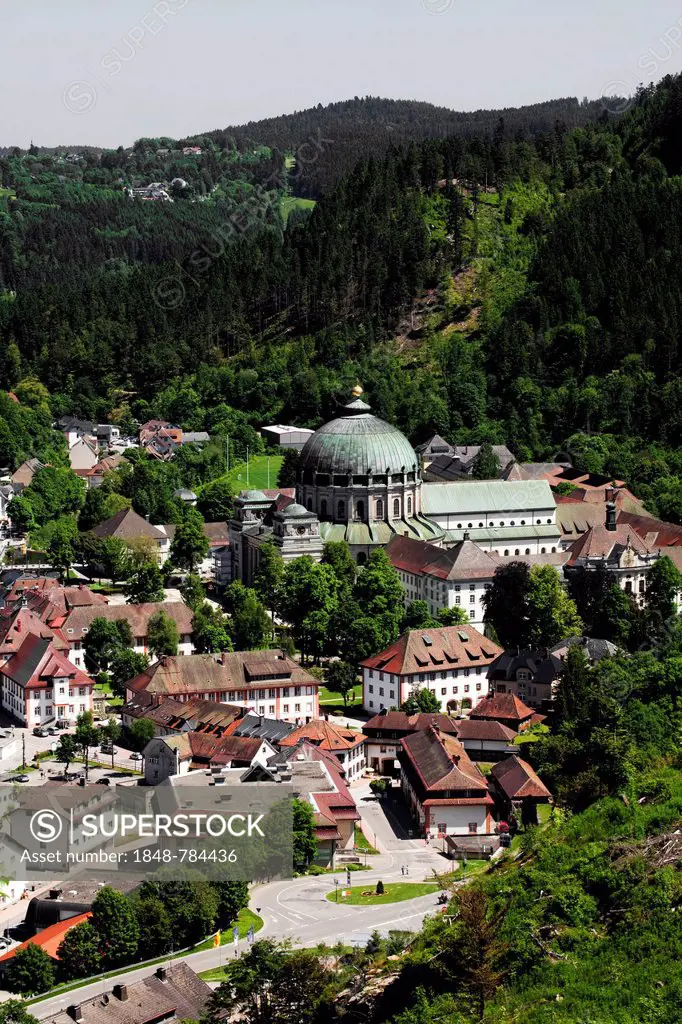 View of the town with the cathedral from the Weissenstein vantage point