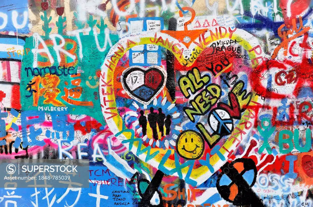 John Lennon wall, graffiti