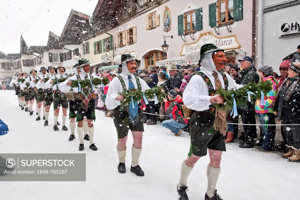 Schellenruehrer, bell ringers, forerunner, traditional carnival parade