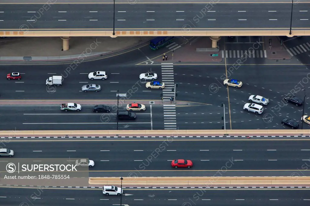 Cars on the highway Sheikh Zayed Road