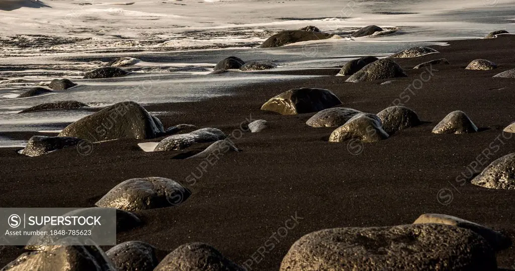 Basalt stones at Reynisdrangar, Black Beach