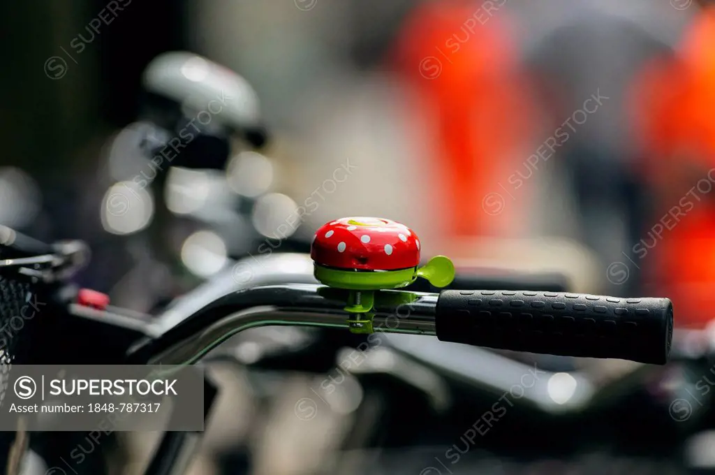 Dotted red bicycle bell