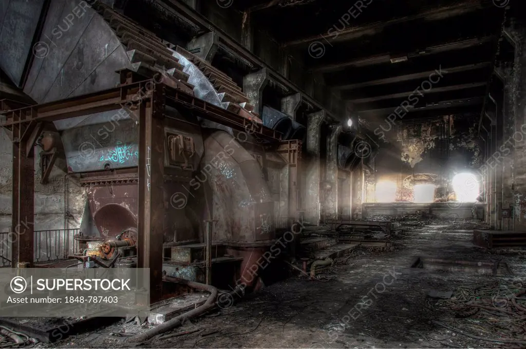 Section of an old sinter plant in the Ruhr area