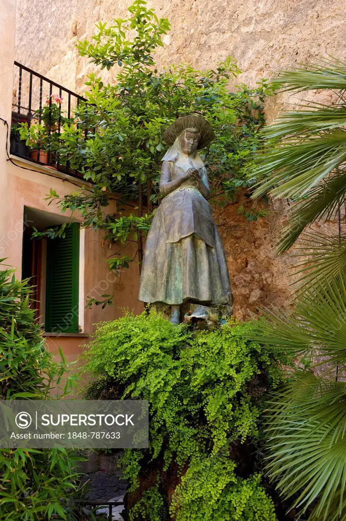 Statue of Catalina Tomas, the Saint of Valldemossa
