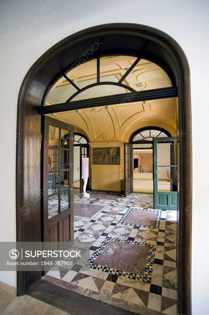 Entrance to the old Lenbachhaus from the atrium of the new building, State Gallery Lenbachhaus Munich, after the total refurbishment in 2013