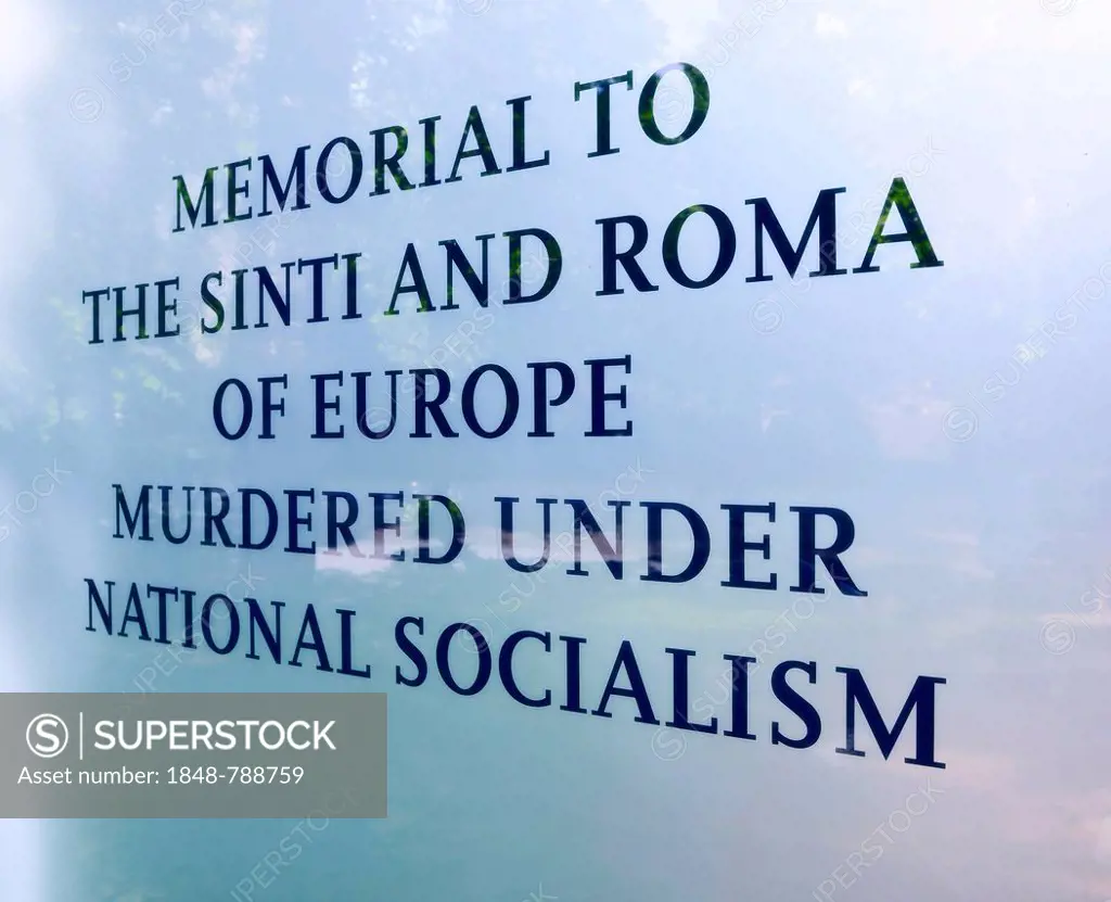 Inscription on the memorial to the Sinti and Roma of Europe murdered under National Socialism, by Dani Karavan