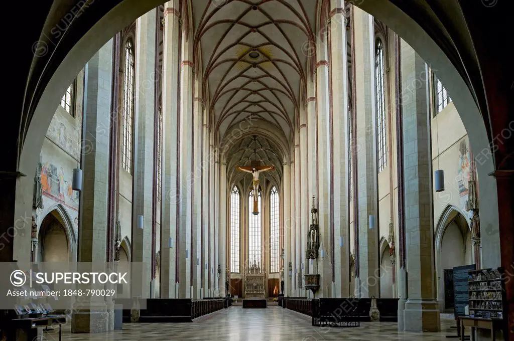 Nave of the Gothic basilica of St. Martin
