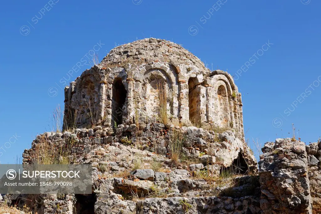 Ruins of a Byzantine church in the citadel