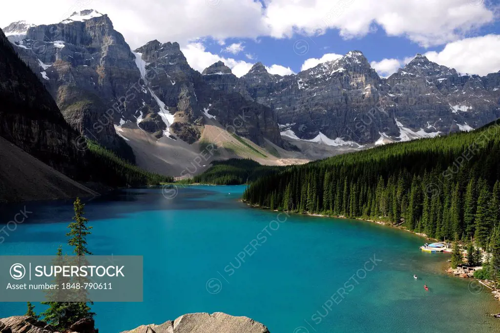 Moraine Lake in the Rocky Mountains