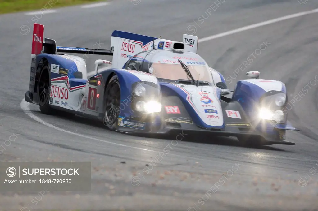 Toyota No.8, drivers Anthony Davidson, UK, Sébastien Buemi, Switzerland, and Stéphane Sarrazin, France, placed second in the 24 hours of Le Mans 2013