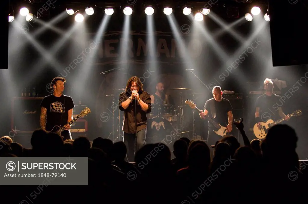 U.S. rock band Hermano performing live in the Schueuer concert house, Lucerne, Switzerland