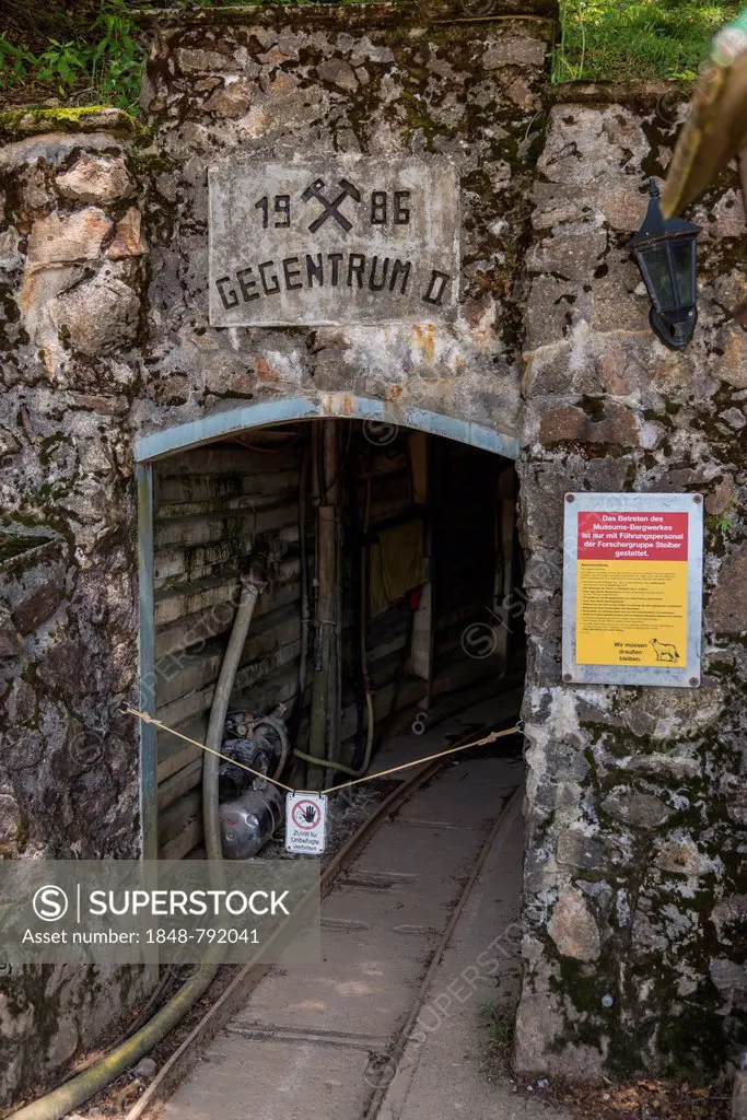 Entrance into a tunnel of a silver mine, Gegentrum II tunnel
