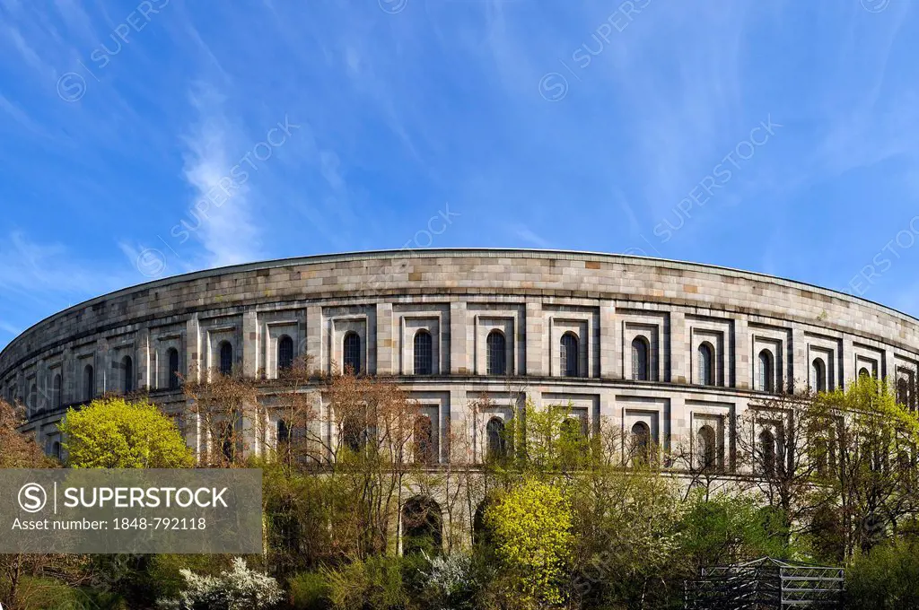 Frontal view of the former unfinished Congress Hall of the NSDAP 1933-1945, Documentation Centre, Nazi Party Rally Grounds