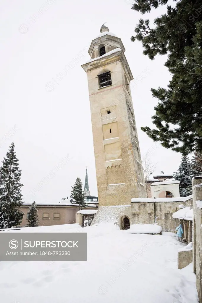 Leaning church tower