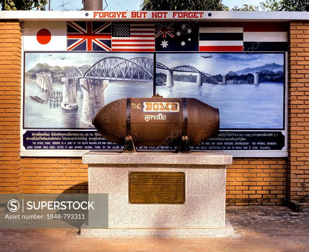 Bomb at the bridge on the River Kwai, River Kwai Museum