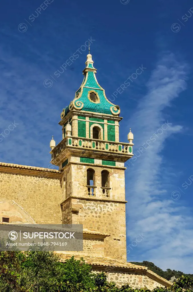 Tower of the Charterhouse or the Royal Carthusian Monastery of Valldemossa