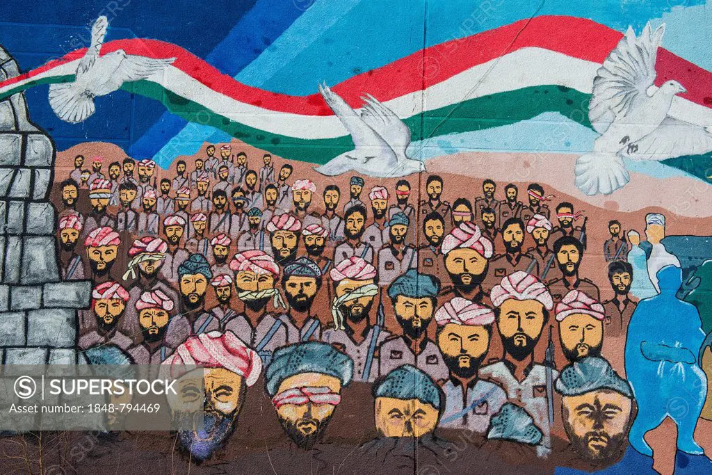 Wall painting from the Iraqi-Iranian war