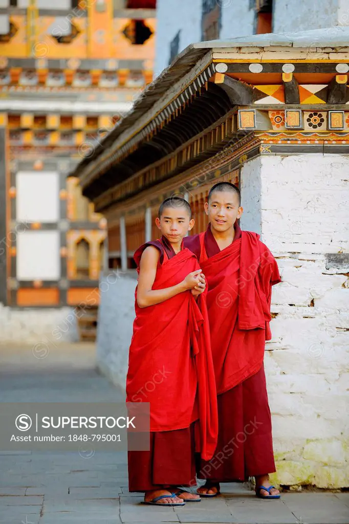 Monks in Mongar Dzong fortress