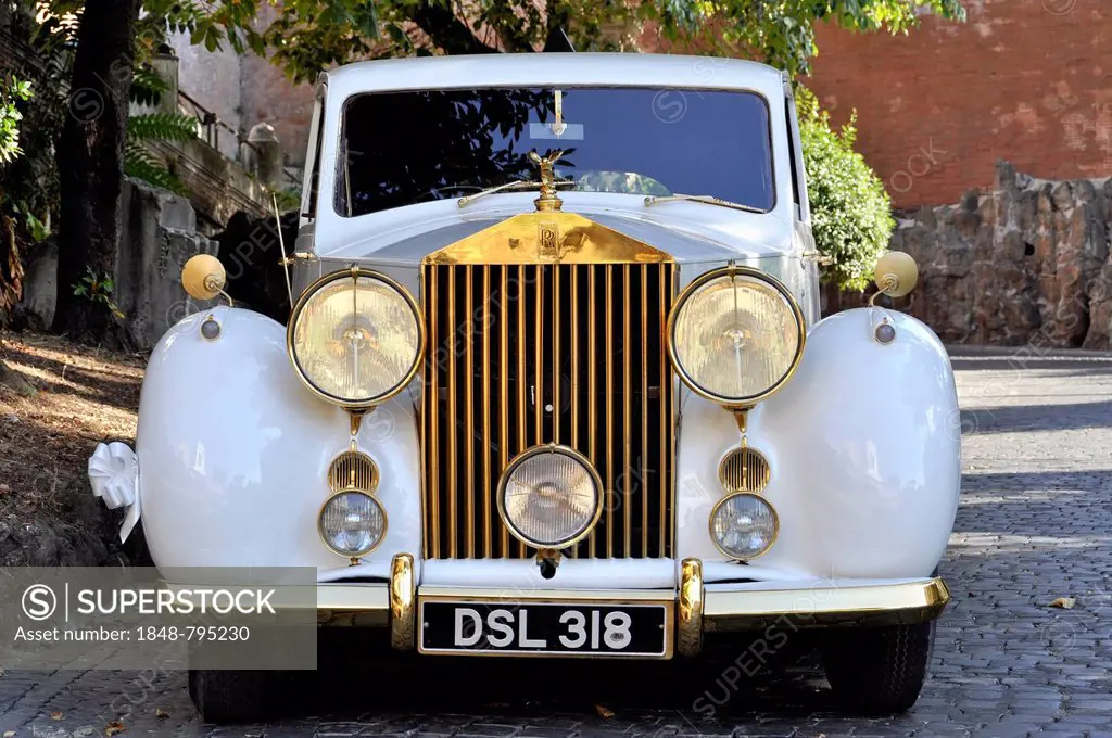 Vintage Rolls-Royce Silver Wraith Pullman limousine, built from 1946, partly gilded