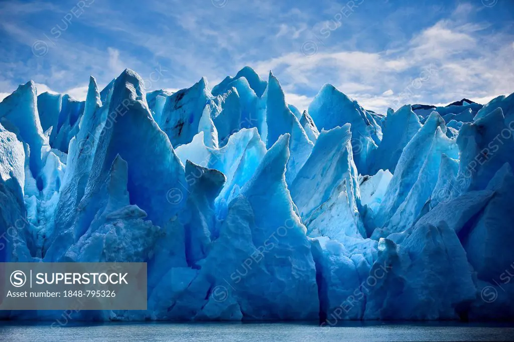 Grey Glacier, glacier cave, icefall, glacier terminus