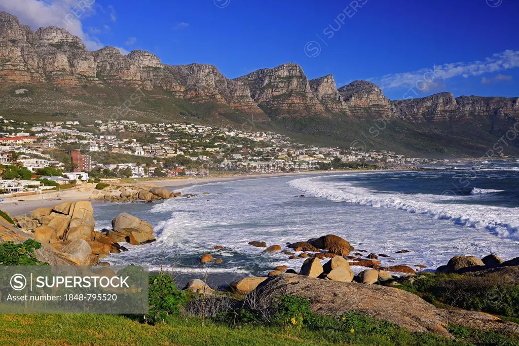 Camps Bay with the Twelve Apostles rock formation