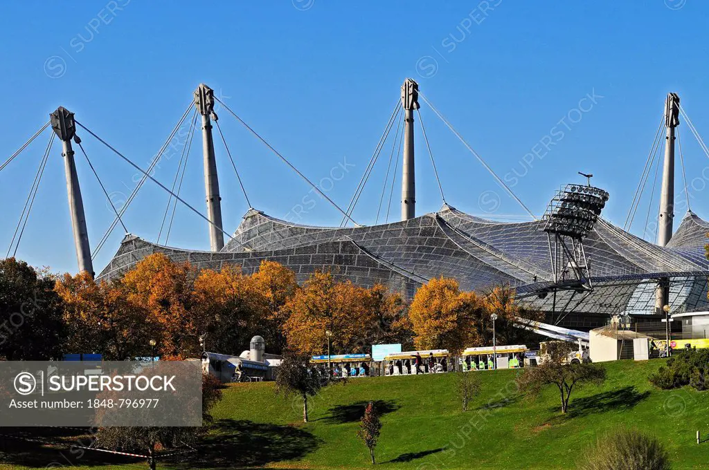 Pavilion-roof of the Olympic Hall, Munich, Bavaria, Germany, Europe