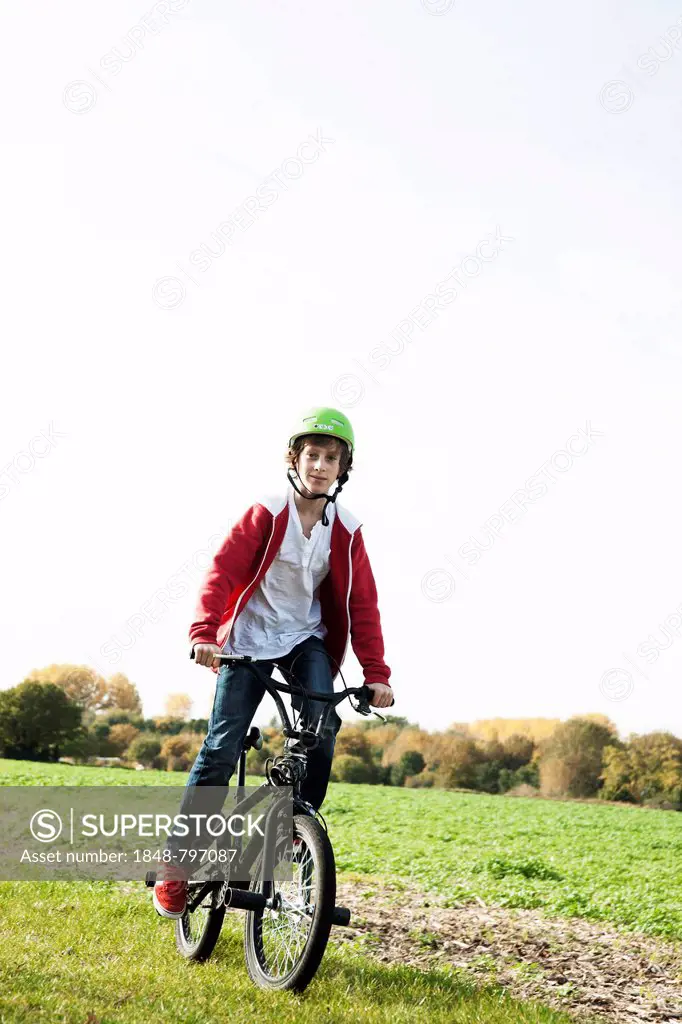 Boy on a BMX bike