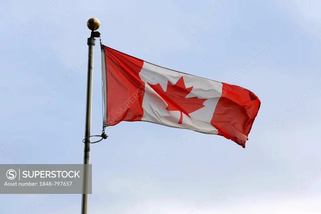 Canadian Flag, Fort Wellington National Historic Site, Prescott, Ontario, Canada