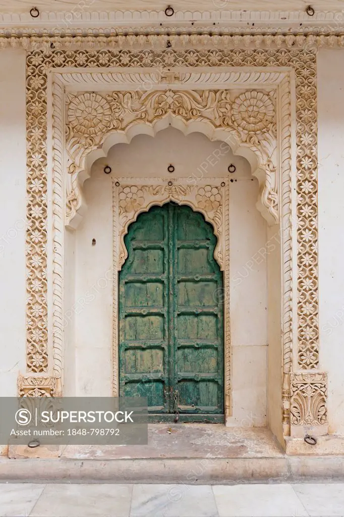 Stucco decorated entrance, Mehrangarh Fort