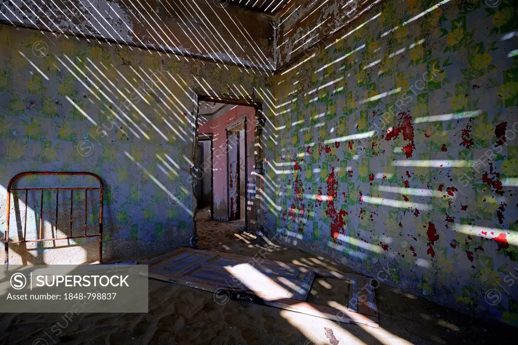 Abandoned building in the former diamond mining town, now a ghost town