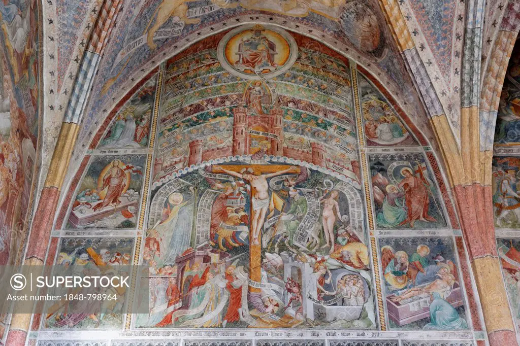 Lebendes Kreuz frescoes, 1470 - 1475, by Thomas von Villach, in the parish church of St. Andreas