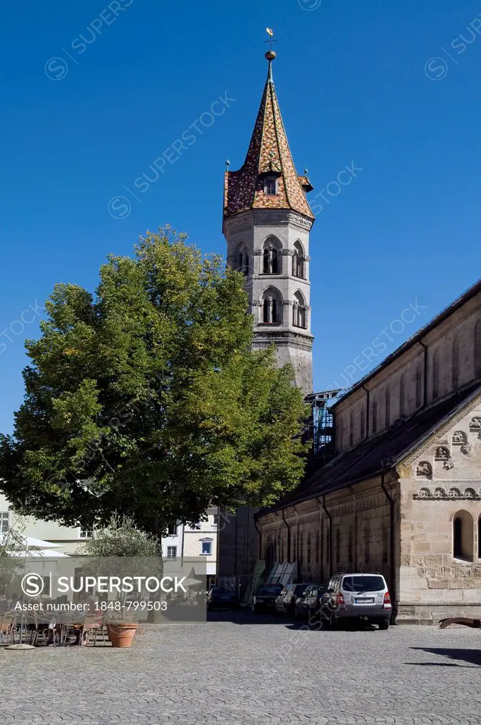 Johanniskirche Church, late Romanesque pillar basilica, built between 1220 and 1250, Schwaebisch Gmuend, Baden-Wuerttemberg, Germany, Europe