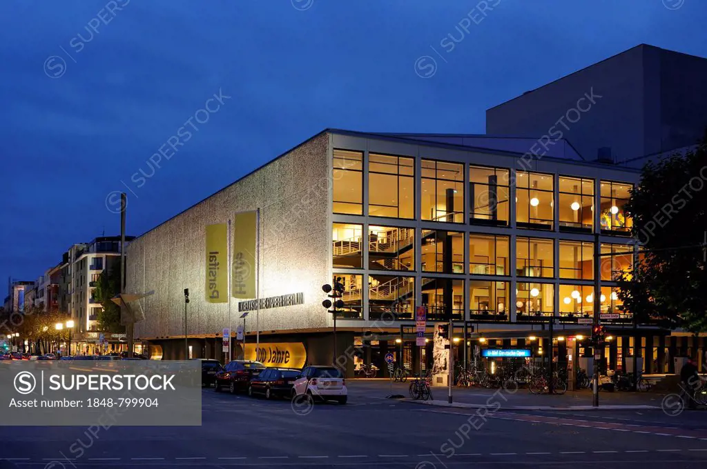 Deutsche Oper Berlin opera house, 100th annivesary festivities of the Deutsche Oper Berlin, Bismarckstrasse, Berlin Charlottenburg, Germany, Europe