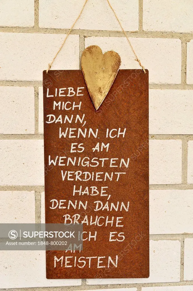 Blackboard with a quote, saying, vineyard estate, Lauffen am Neckar, Baden-Wuerttemberg, Germany, Europe