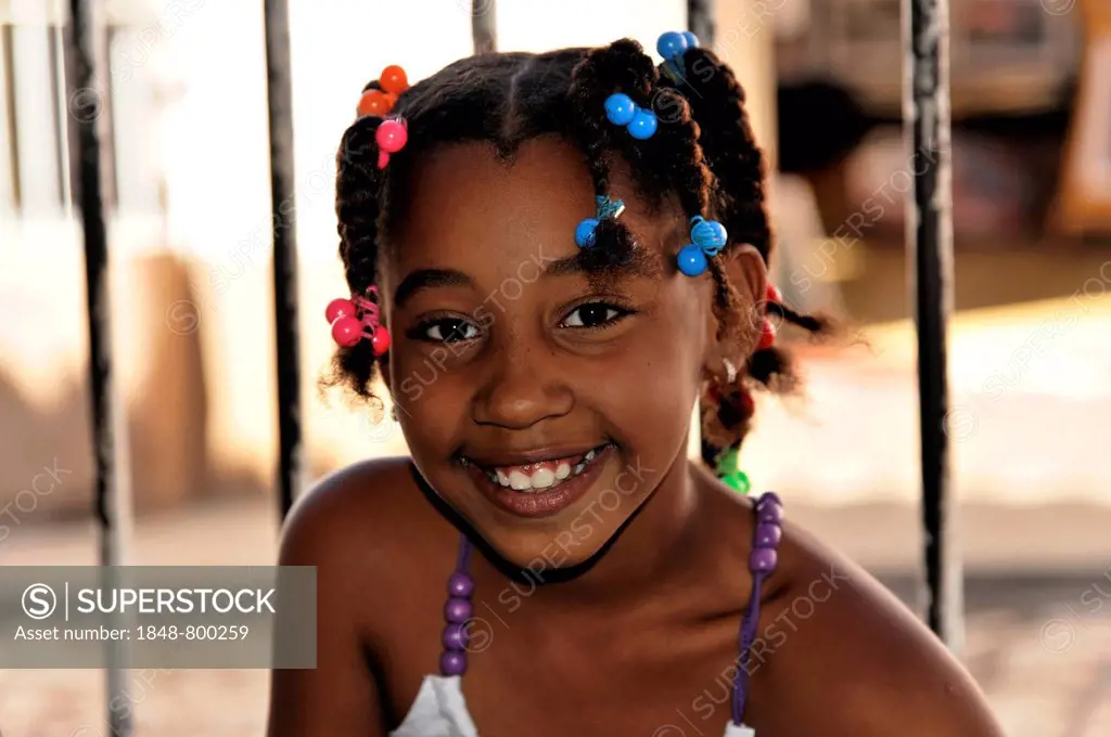 Cuban girl, portrait, Trindad, Cuba, Greater Antilles, Central America, America