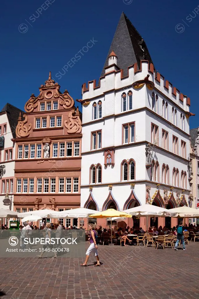 Steipe, gothic building, on the main market square, Trier, Rhineland-Palatinate, Germany, Europe, PublicGround