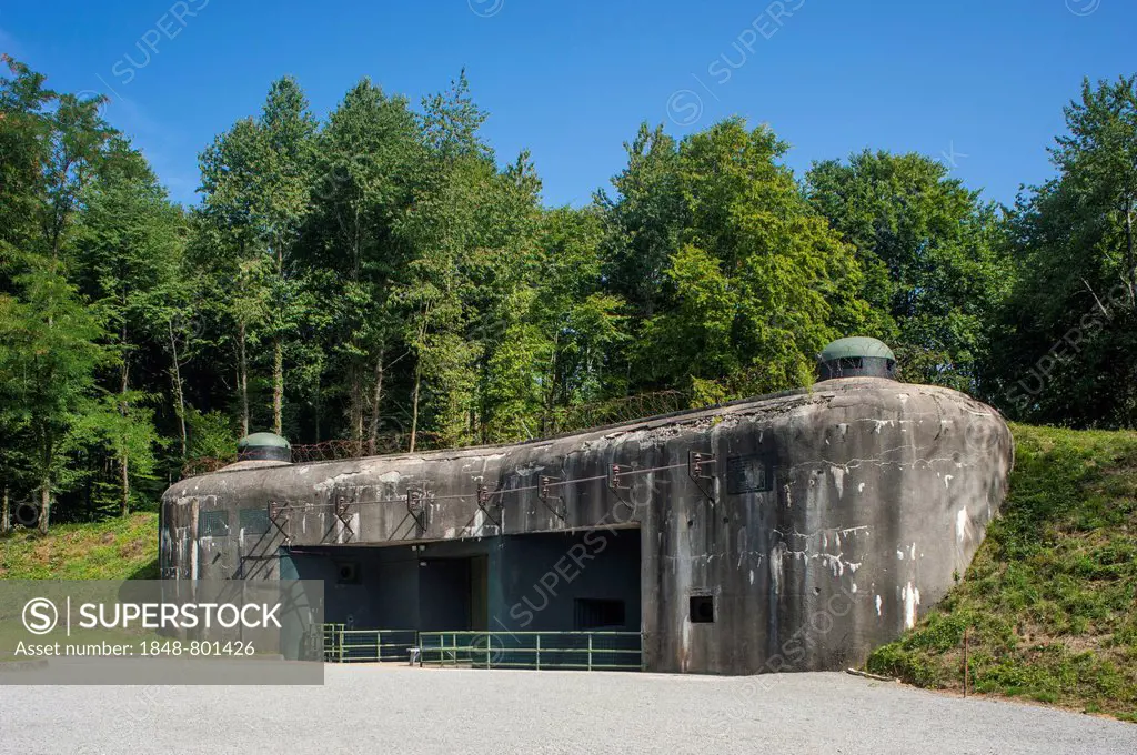 Entrance, Fort de Schoenbourg or Ouvrage Schoenenbourg, French Maginot Line, Hunspach, Département Bas-Rhin, Alsace, France
