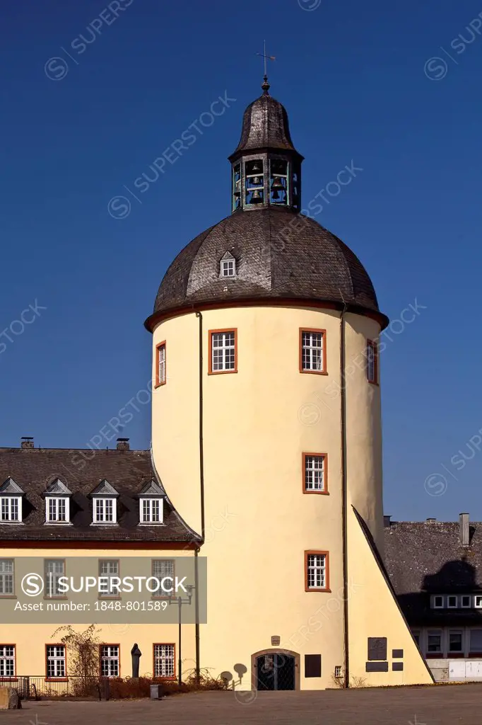 The Fat Tower, Dicker Turm, of Unteres Schloss Castle, Siegen, North Rhine-Westphalia, Germany