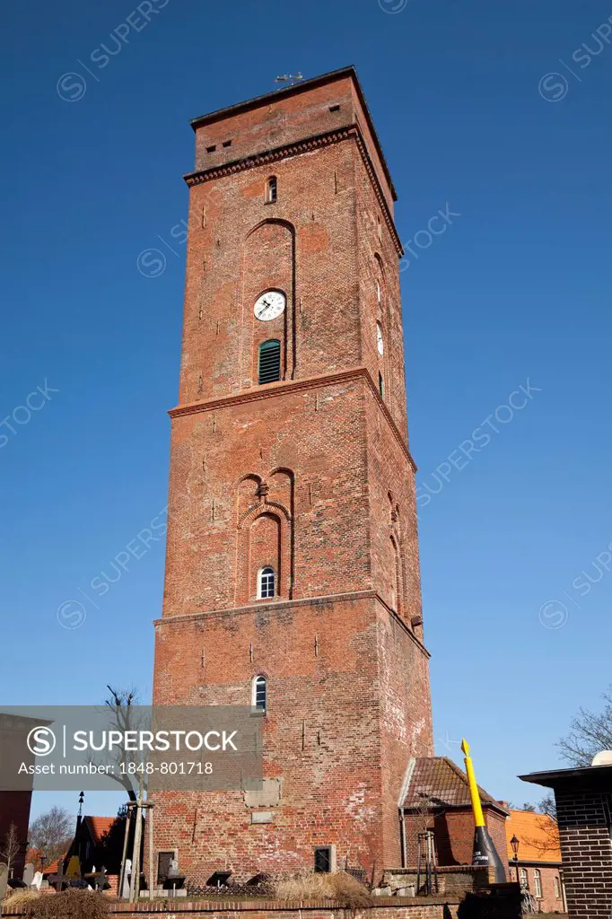 Old lighthouse of Borkum, Borkum, East Frisian Islands, East Frisia, Lower Saxony, Germany