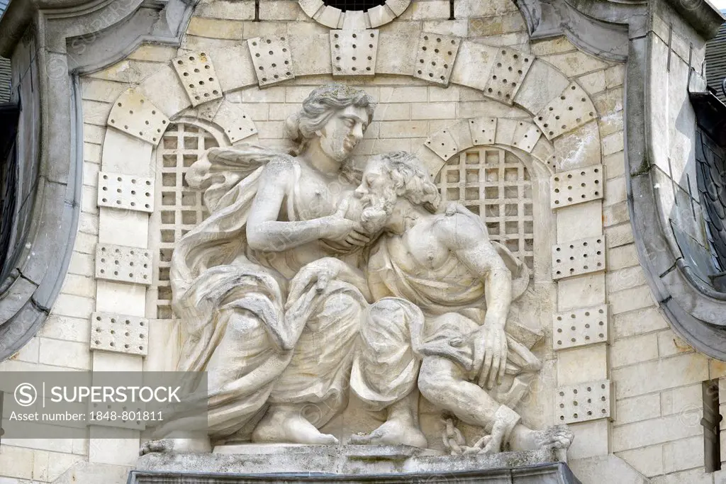 Bas-relief the angel of Ghent, Ghent, Flemish Region, Belgium