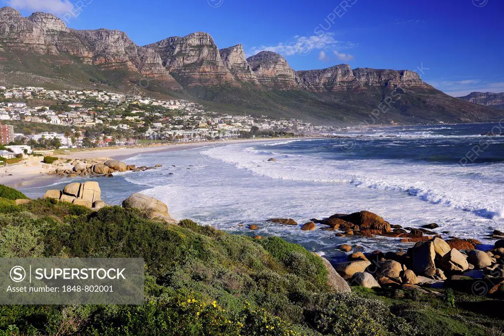 Twelve Apostles mountains, Camps Bay, Cape Town, Western Cape, South Africa
