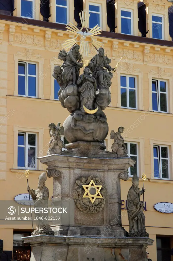 Plague column, Karlovy Vary, Karlovy Vary Region, Bohemia, Czech Republic
