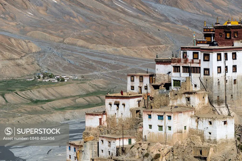 Key Monastery or Key Gompa, a Tibetan Buddhist monastery, Spiti valley, Himachal Pradesh, India