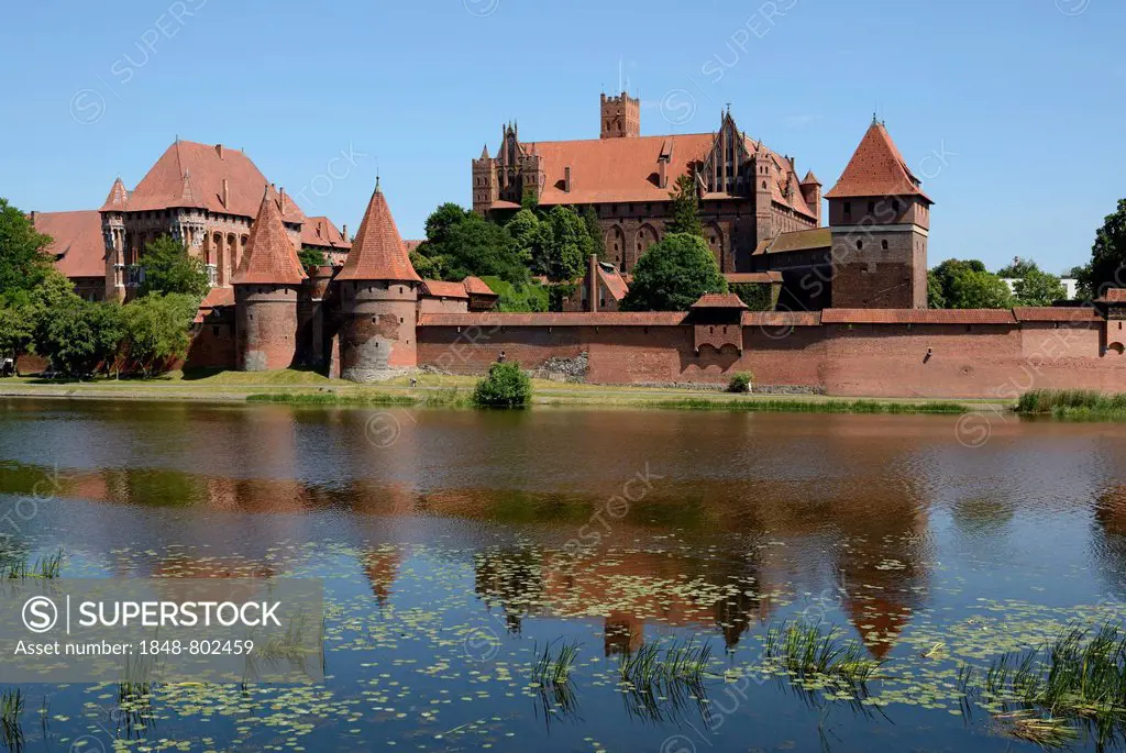 Castle of the Teutonic Order in Malbork, Europe's largest medieval castle complex, Malbork, Pomeranian Voivodeship, Poland