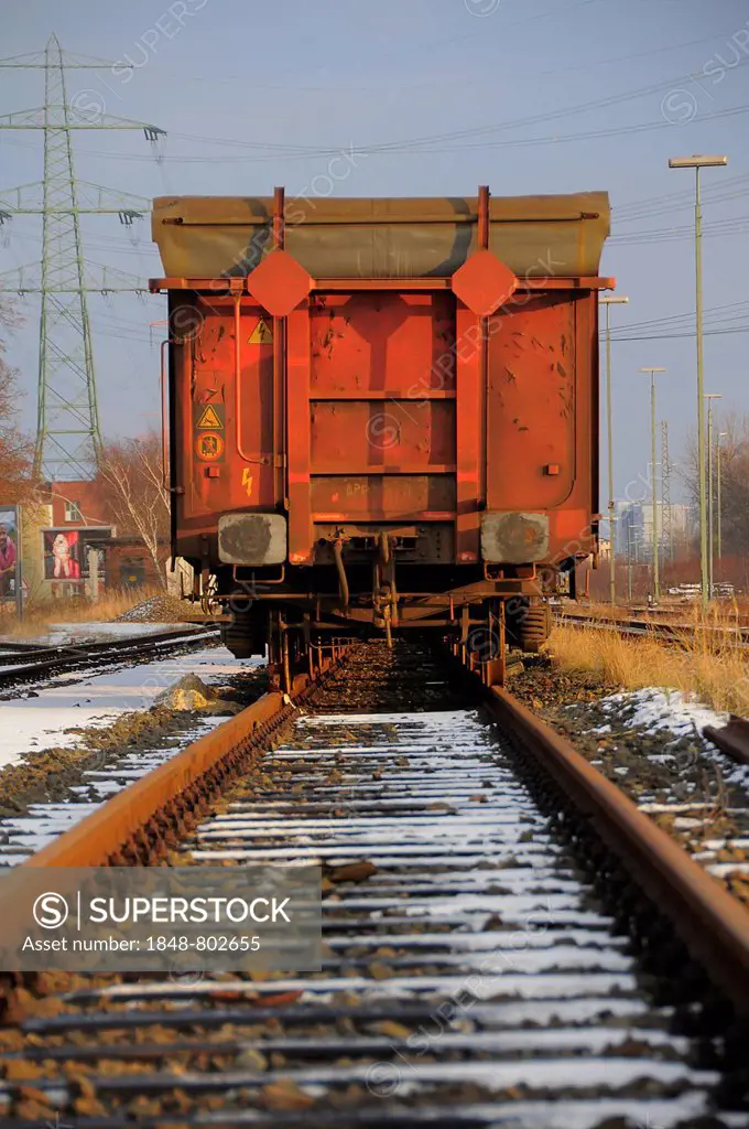 Railway-car on rail tracks, Germany